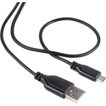 Renkforce USB 2.0 Anschlusskabel [1x USB 2.0 Stecker A - 1x USB 2.0 Stecker Micro-B] 1.00 m Schwarz SuperSoft-Ummantelung Renkforc