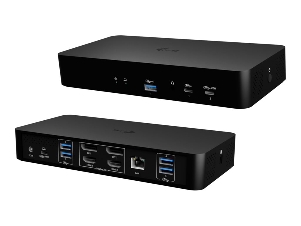i-Tec CAINTGDUAL4KDOCPD Dockingstation USB-C Thunderbolt 5 2x HDMI 2x DP Schwarz