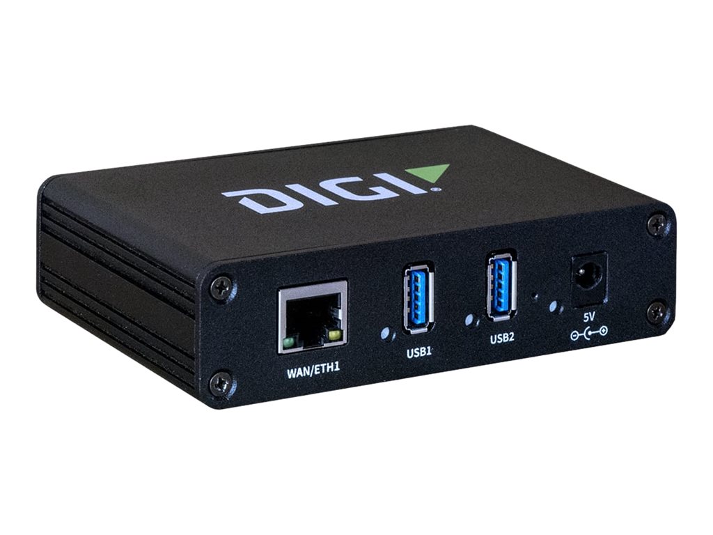 Digi AnywhereUSB 2 Plus Managed USB-Hub 2x USB 3.1 Gen 1 Gigabit Ethernet Schwarz