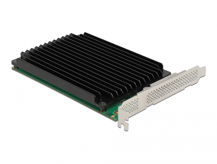 Delock 90054 PCI Express x16 Karte zu 4x intern NVMe M.2 Key M mit Kühlkörper - Bifurcation