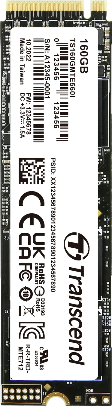 Transcend MTE560I M.2 160 GB PCI Express 4.0 NVMe 3D NAND (TS160GMTE560I)