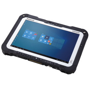 Panasonic Toughbook G2 MK1, 25,7cm (10,1''), GPS, Digitizer, USB, Ethernet, 4G, Intel Core i5, SSD, Win. 10 Pro, 6300 mAh Tablet PC, Fully Rugged, Bildschirmdiagonale: 25,7 cm (10,1''), kapazitiv, Multi Touch, Auflösung: 1920x1200 Pixel, GPS, Kamera (8 MP), Front-Kamera, Digitizer, Helligkeit 1000cd, Anschluß: USB, Ethernet, Wi-Fi 6, 4G (LTE), Intel Core i5, 1,7 GHz, RAM: 16GB, SSD: 512GB, Win, 10 Professional, inkl.: Netzteil, Netzkabel (UK), Akku, 6300 mAh, QSG, IP65, MIL-STD 461 (FZ-G2AZ01EME)