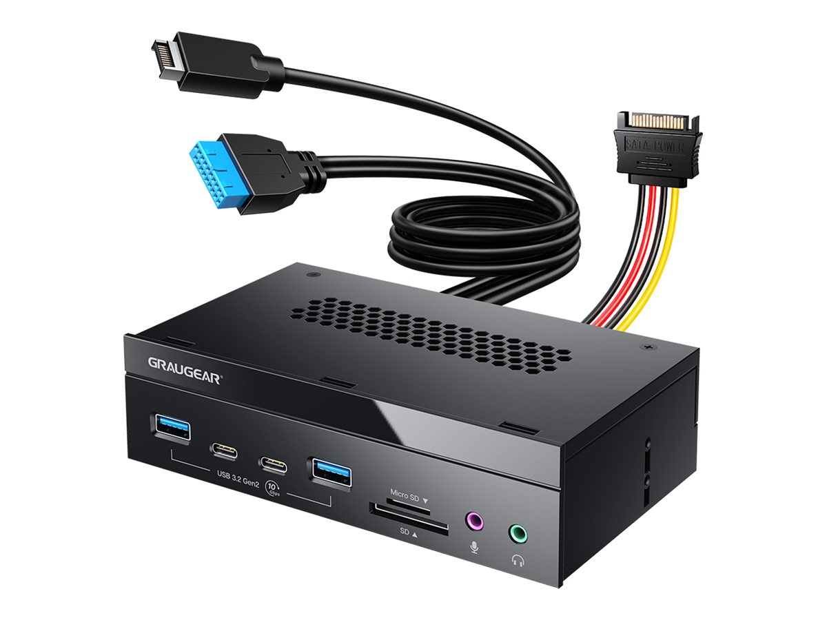 GrauGear G-MP03CR-AU Multi Frontblende 4-Fach mit Kartenleser Schwarz