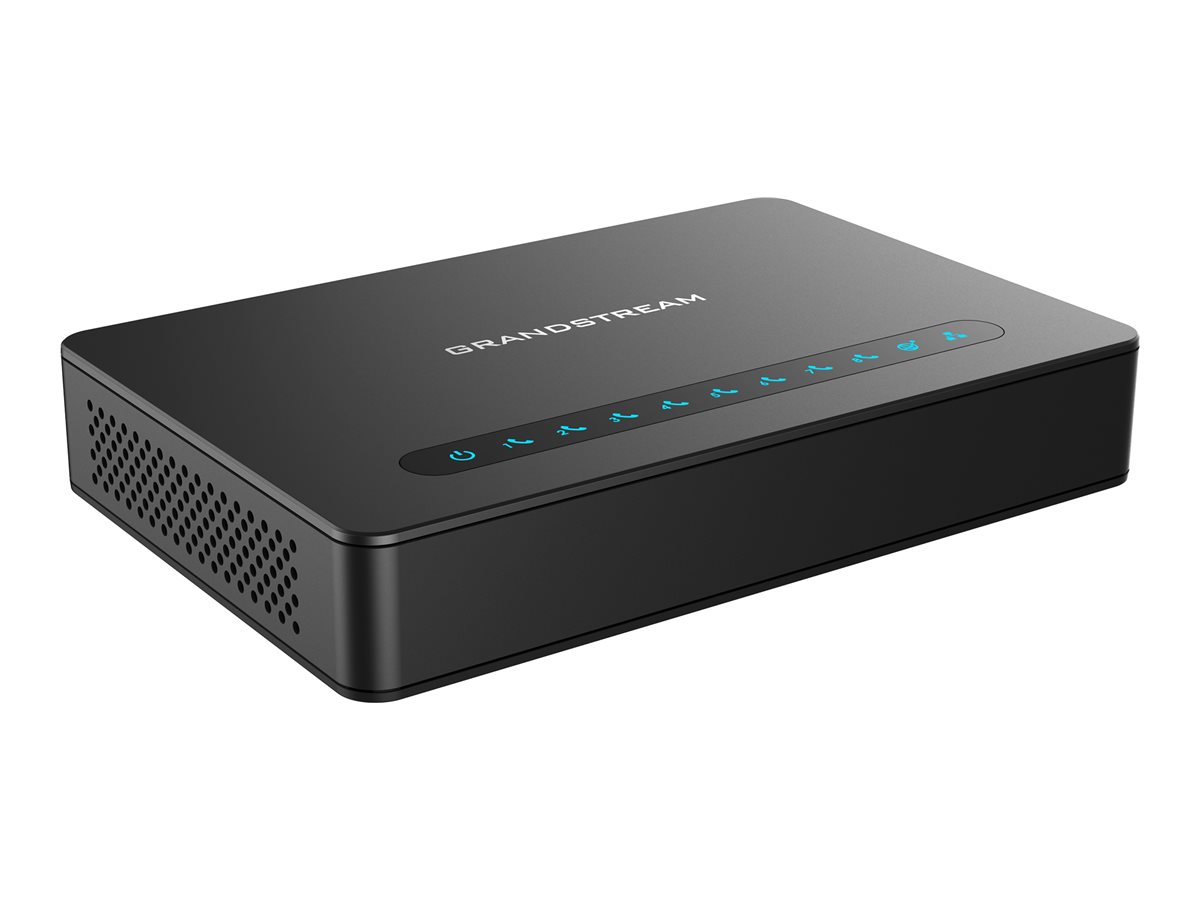 Grandstream HT812 V2 VoIP-Telefonadapter 2 FXS Gigabit Ethernet Schwarz
