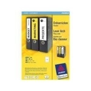 Avery L6061 - Weiß - 59 x 192 mm 400 Stck. (100 Bogen x 4) Aktenetiketten - Avery L6061 - Weiß - 59 x 192 mm 400 Stck. (100 Bogen x 4) Aktenetiketten