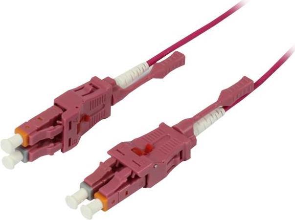 LWL-2-Faser-Patchk. 0.5mtr.LC-LC 50/125um OM4 Uniboot drehbar Push/Pull AD 2mm (S215550)