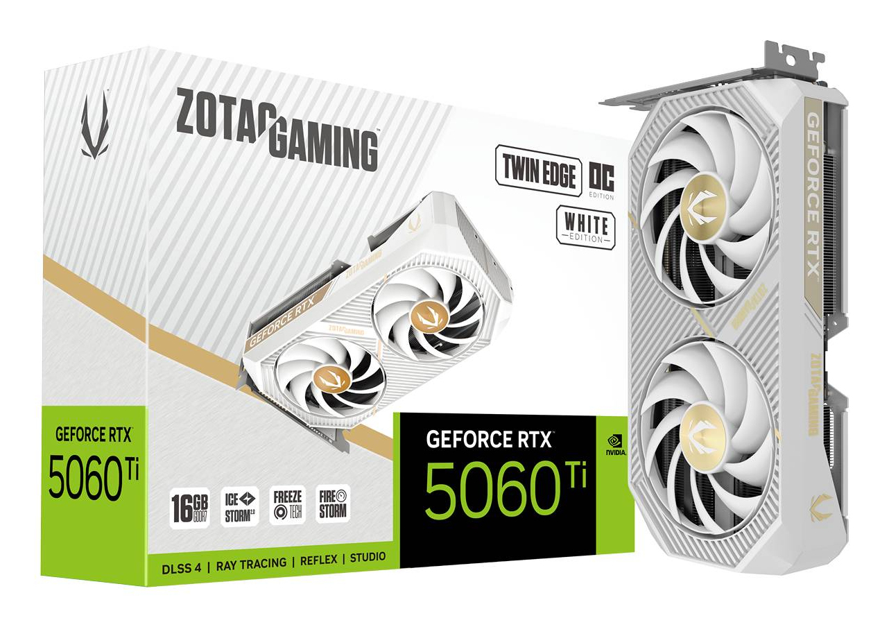 ZOTAC GAMING GeForce RTX 5060 Ti Twin Edge OC 16 GB GDDR7 White Edition