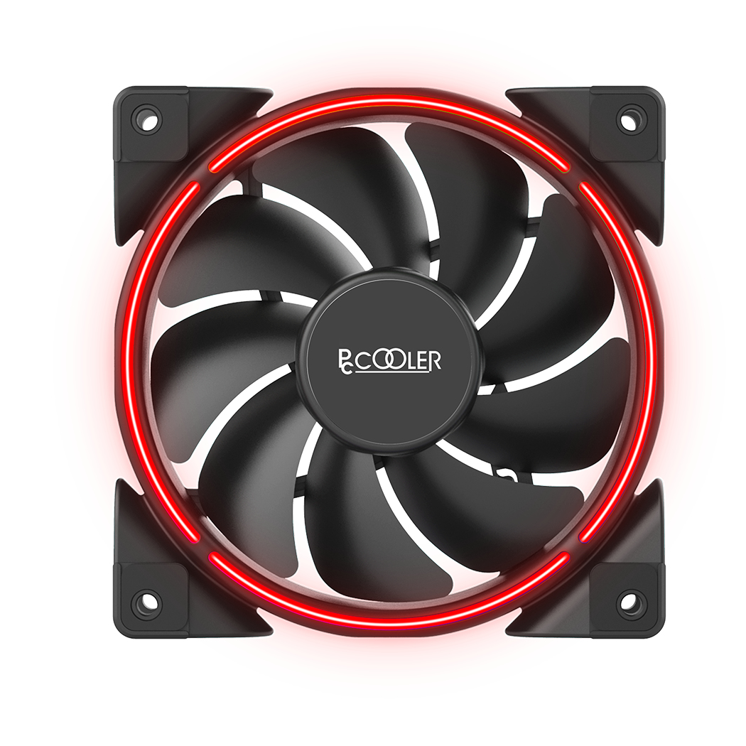 PCCOOLER GI-X6R CPU-Kühler 12 cm 1000–1800 RPM Aluminium Rot