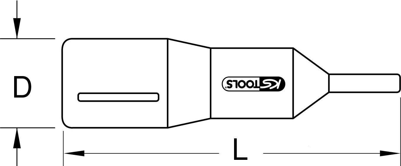 KS TOOLS 1/2" Isolierte Bit-Stecknuss Innensechskant, 4mm, 95mm lang (117.1151)
