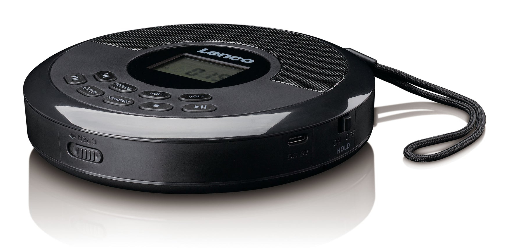 Lenco CD-340BK Tragbarer CD-Player mit DAB+/FM und Bluetooth Schwarz