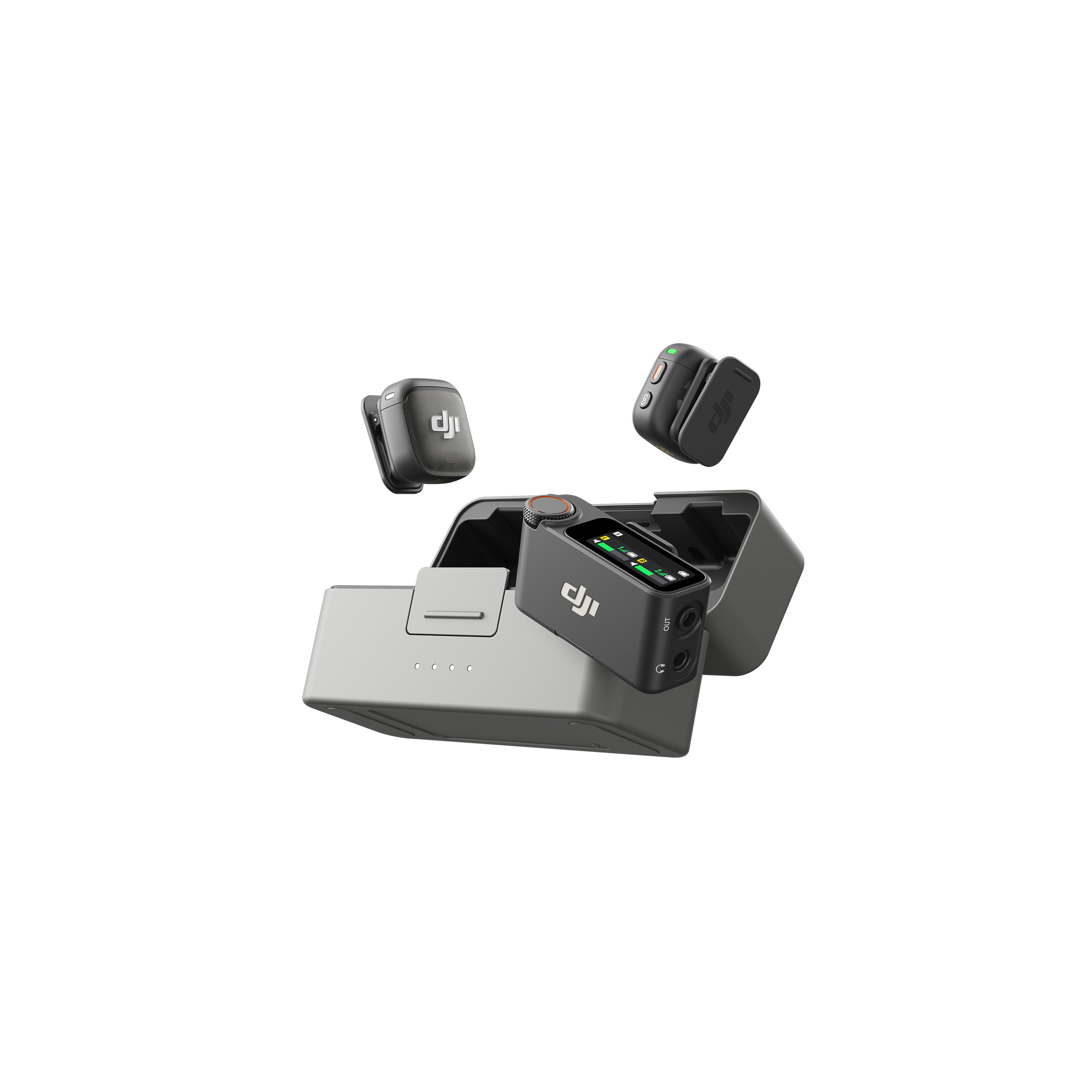 DJI Mic 3 Kabelloses Mikrofonsystem 2 Sender 1 Empfänger Ladeschale Schwarz