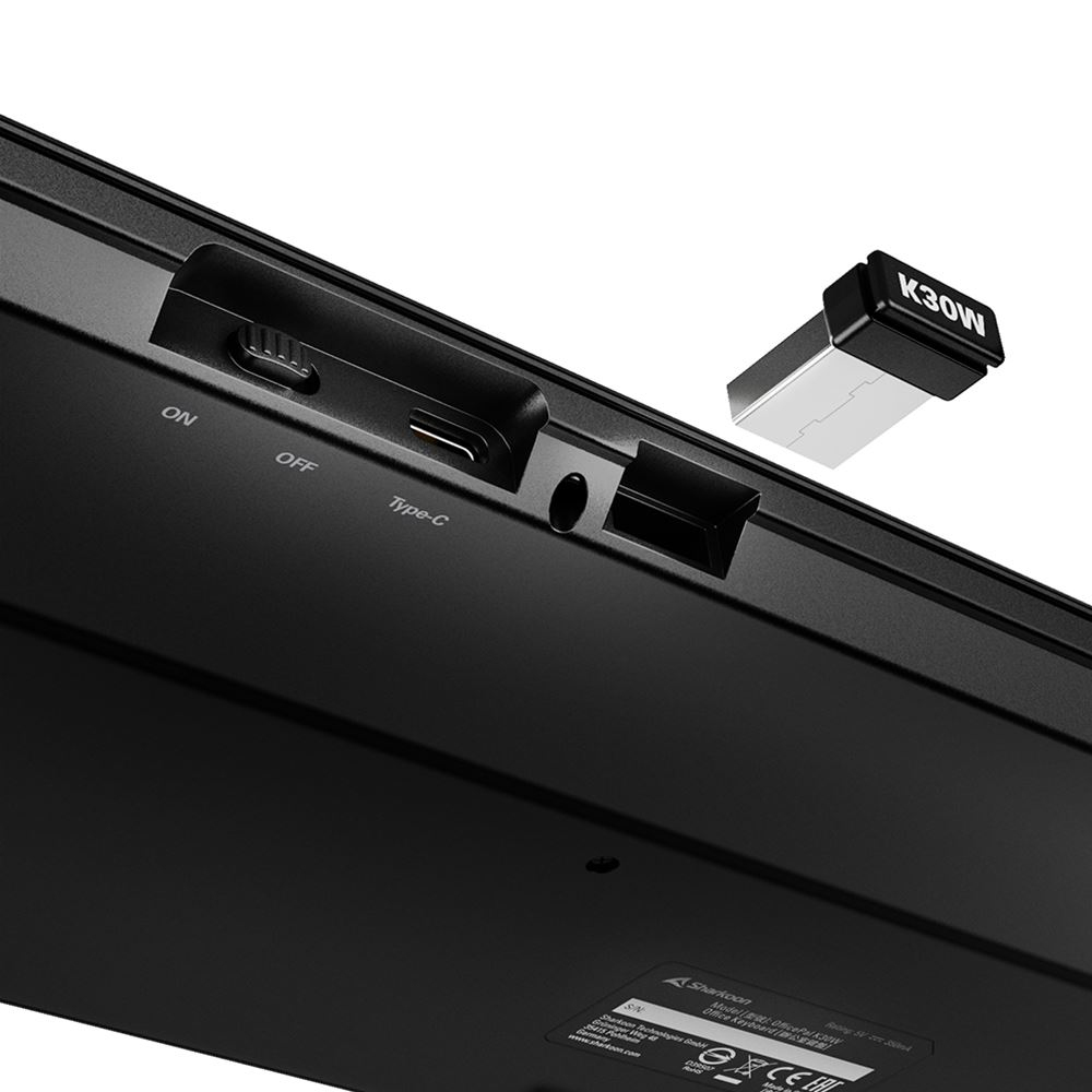 Sharkoon OfficePal K30W QWERTZ Schwarz