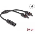 DeLOCK DL4 Solar Splitter Kabel 1 x Stecker zu 2 x Buchse 30 cm schwarz (88222)