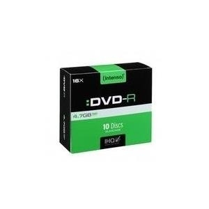 Intenso - 10 x DVD-R (G) - 4.7GB (120 Min.) 16x - Slim Jewel Case - Speichermedium (4101652)