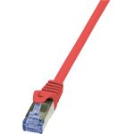 LogiLink RJ45 Netzwerk Anschlusskabel CAT 6A S/FTP 1.50 m Rot Flammwidrig, mit Rastnasenschutz LogiLink (CQ3044S)