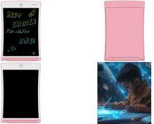 LogiLink LCD Kinderschreib- & Maltafel, 8,5 Zoll, pink per Knopfdruck löschbar, wiederbeschreibbar, Sperrschalter - 1 Stück (AA0180)