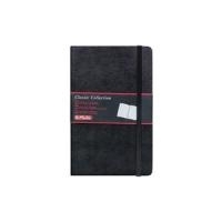 herlitz Notizbuch Classic Collection, A5, 96 Blatt 80 g-qm, holzfrei, kariert, Einband aus Kunstleder, schwarz (10789428)