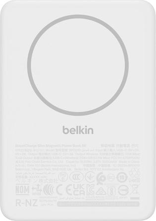 Belkin BoostCharge Slim 5000 mAh MagSafe Powerbank kabellos 7,5W weiß