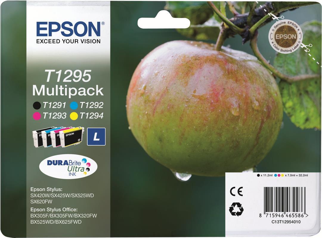 Epson T1295 Multipack 4er-Pack 32,2 ml Schwarz, Gelb, Cyan 