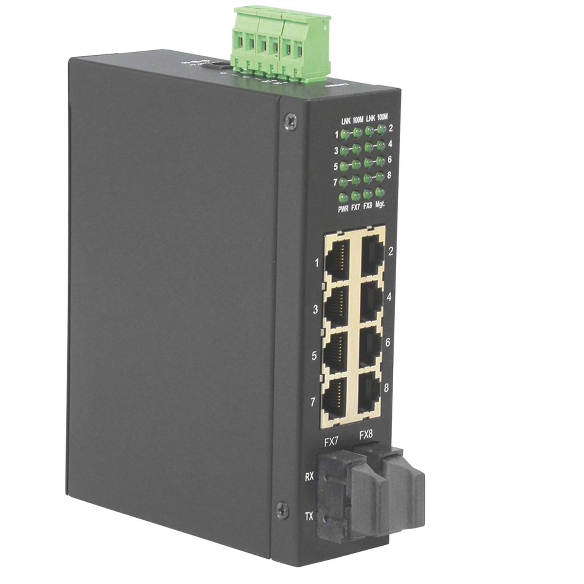 ROLINE Industrie Switch 6x RJ-45 2x SC unmanaged