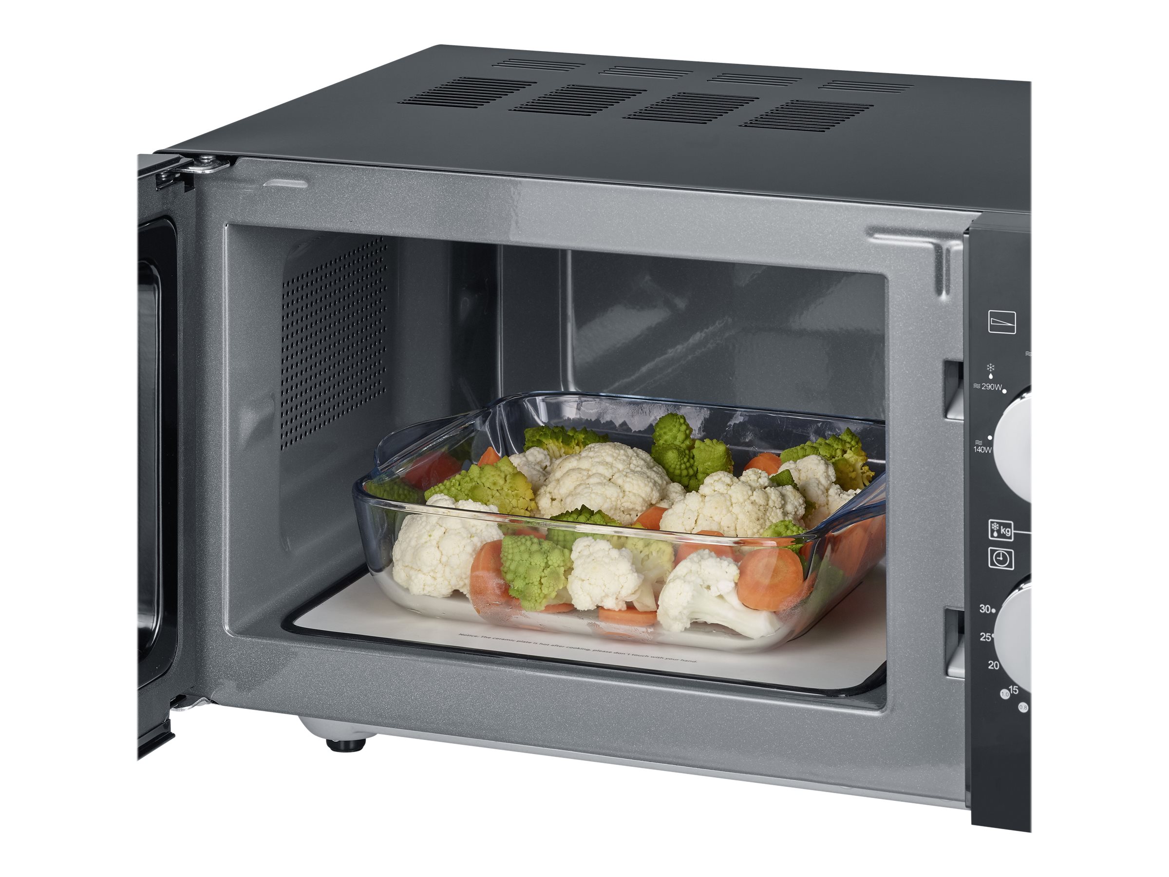 Severin MW 7762 Mikrowellenofen mit Grill 20 Liter 800 W Black/Stainless Steel