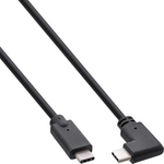 InLine® USB 3.2 Gen.2 Kabel, USB Typ-C Stecker/Stecker gewinkelt, schwarz, 0,3m (35707W)