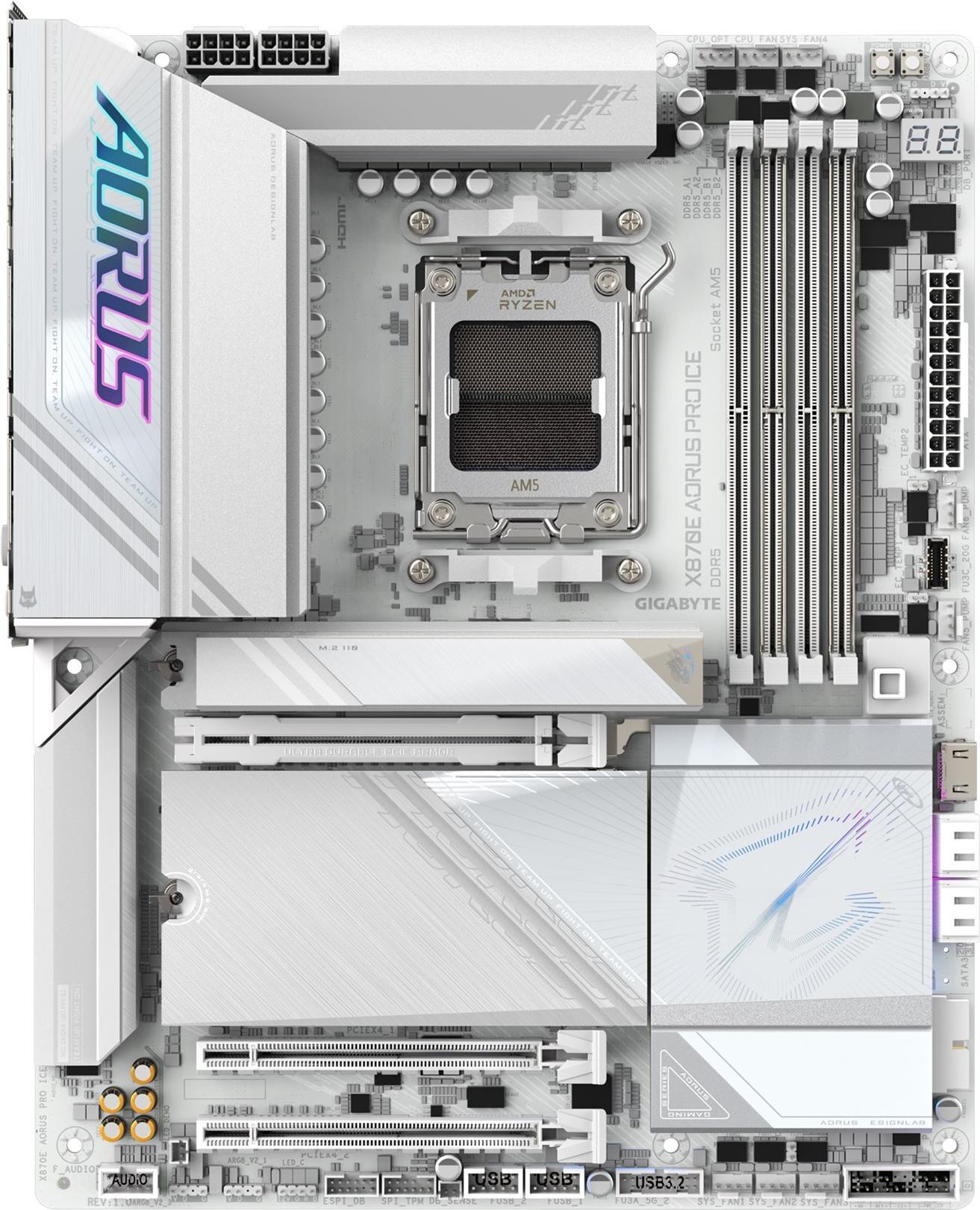 Gigabyte X870E AORUS PRO ICE ATX Mainboard - AM5 (X870E AORUS PRO ICE)