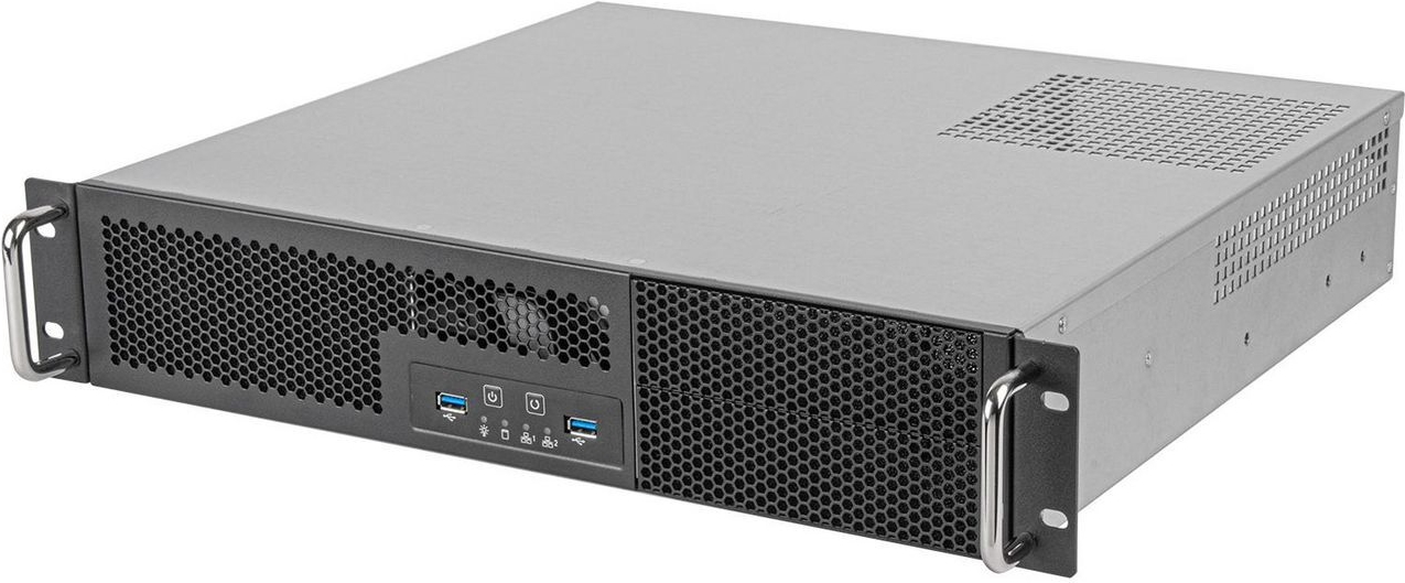 SilverStone RM23-502-MINI 2U Rack Server-Gehäuse Micro ATX Schwarz