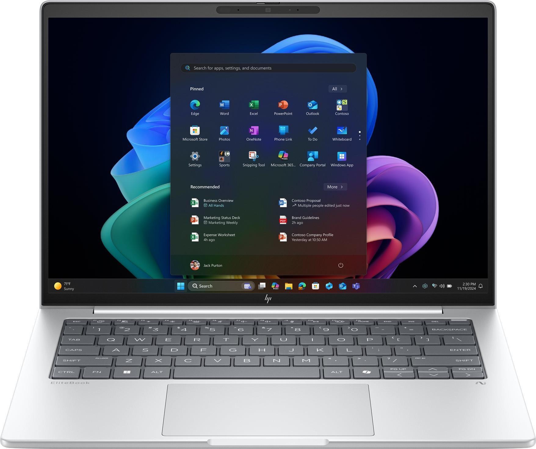 HP EliteBook 8 G1i 16" KI Laptop Core Ultra 7 258V 32GB RAM 1TB SSD 5G Windows 11 Pro DE Layout  (AD3J1ET#ABD) (geöffnet)