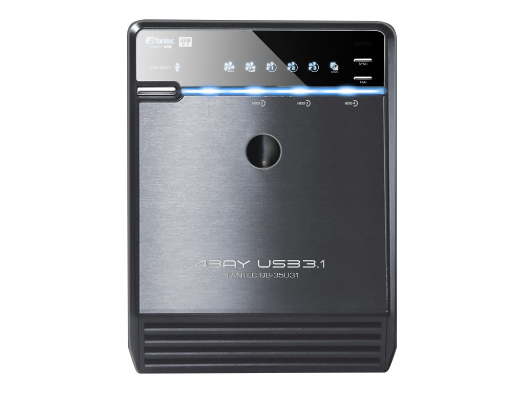 Fantec QB-35U31 Festplatten-Array 4x 3,5" SATA USB 3.1 Gen 2 Schwarz