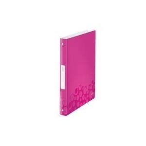 LEITZ Ringbuch WOW, DIN A4, PP, pink-metallic, 4 Ringe 4 Ring-Reißmechanik, Rückenbreite: 32 mm, Ringdurchmesser: - 1 Stück (4258-00-23)