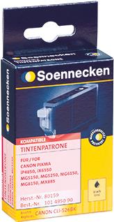 Soennecken Tintenpatrone 80159 wie Canon CLI526BK schwarz (80159)