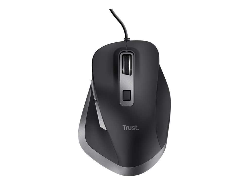 Trust Fyda Comfort Kabelgebundene Maus Optisch 5000 DPI 6 Tasten Rechtshänder 1,5 m USB Schwarz