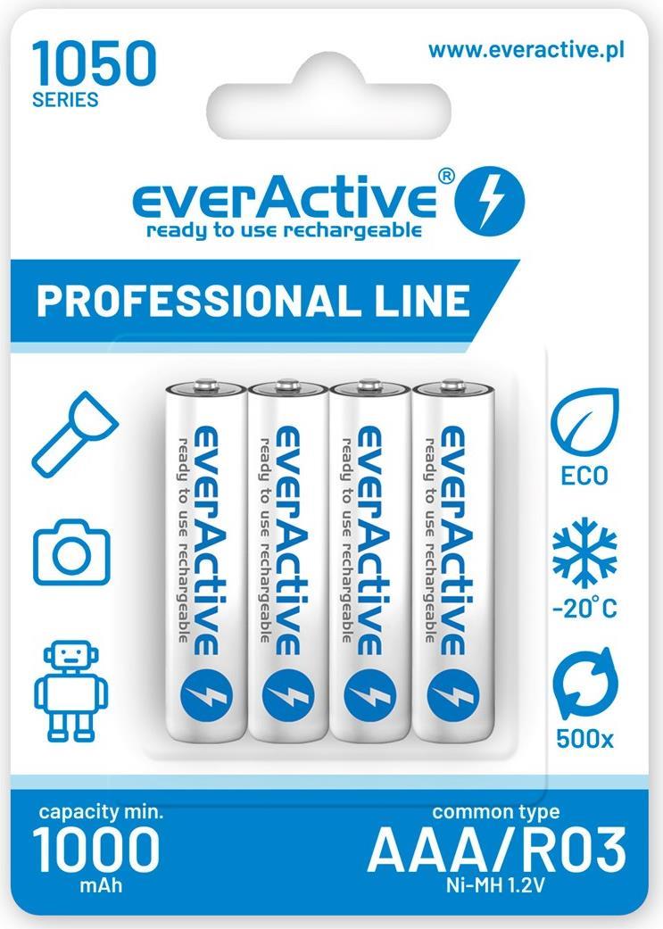 Everactive EVHRL03-1050 Haushaltsbatterie Wiederaufladbarer Akku AAA Nickel-Metallhydrid (NiMH) (EVHRL03-1050)