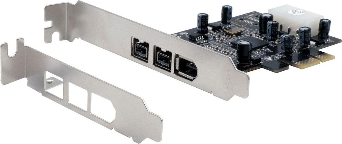 EXSYS GmbH PCI-Express FireWire 1394b/a Karte mit 3 Ports (TI) (EX-16601)