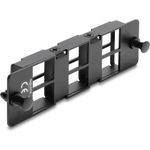 Delock Adapter Panel für Keystone Module 6 Port schwarz 19" HD Patchpanel 67508