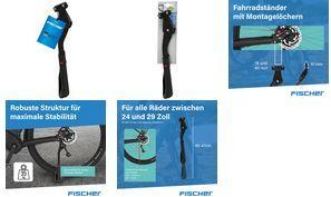 FISCHER FAHRRAD 50323:FISCHER Fahrradständer Aluminium Schwarz (50323:FISCHER)