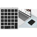 LogiLink BT 5.0 Nummernblock, 28 Tasten, kabellos, grau 28 Tasten: NumLock, ESC, Löschen und Taschenrechnertasten, - 1 Stück (ID0212)
