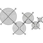 InLine® Lüftergitter Metall, schwarz, 60x60mm (33376X)