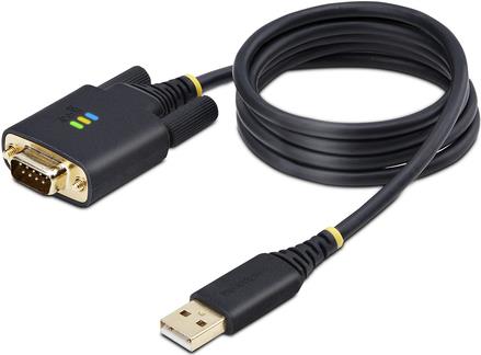 StarTech.com 3ft (1m) USB to Serial Adapter Cable, Interchangeable DB9 Screws/Nuts, COM Retention, USB-A to DB9 RS232, FTDI IC, Level-4 ESD Protection, Windows/macOS/ChromeOS/Linux (1P3FFCB-USB-SERIAL)