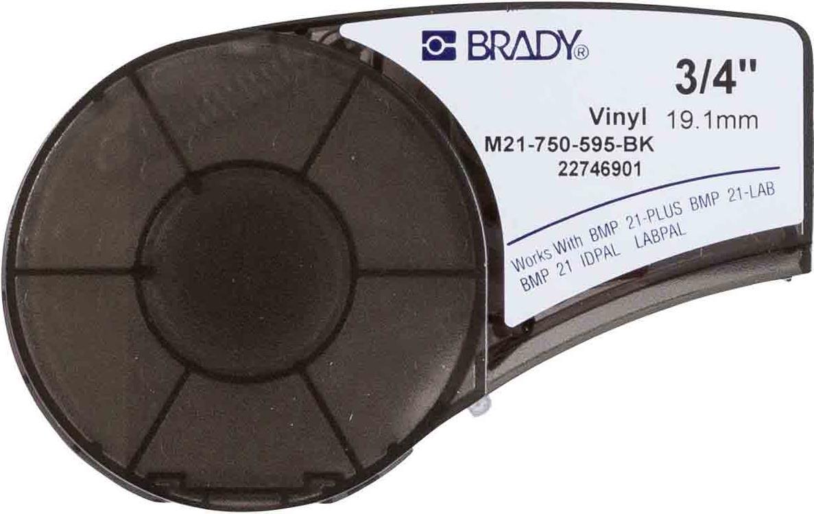 Brady M21-750-595-BK Druckeretikett Schwarz Selbstklebendes Druckeretikett (139743)