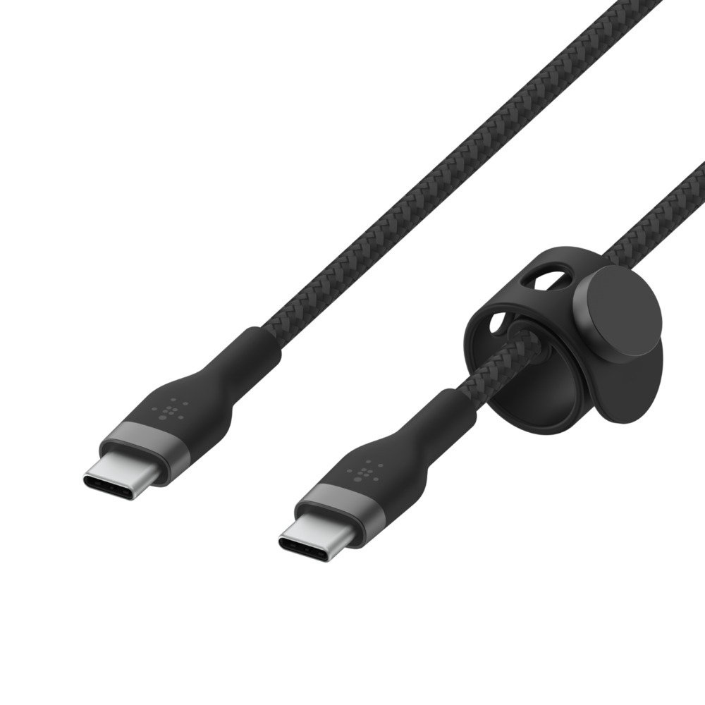 Belkin BOOST↑CHARGE PRO Flex USB-C auf USB-C Kabel 1 m USB 2.0 Geflochten Schwarz