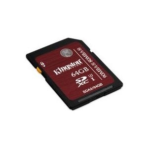 KINGSTON 64GB SDXC UHS-I Speed Class 3 Flash Card (SDA3/64GB)
