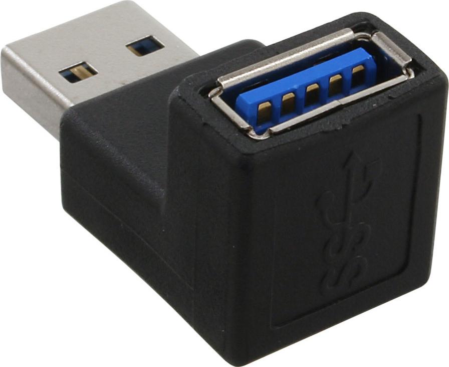 InLine USB 3.0 Adapter Stecker A auf Buchse A 90° gewinkelt Schwarz