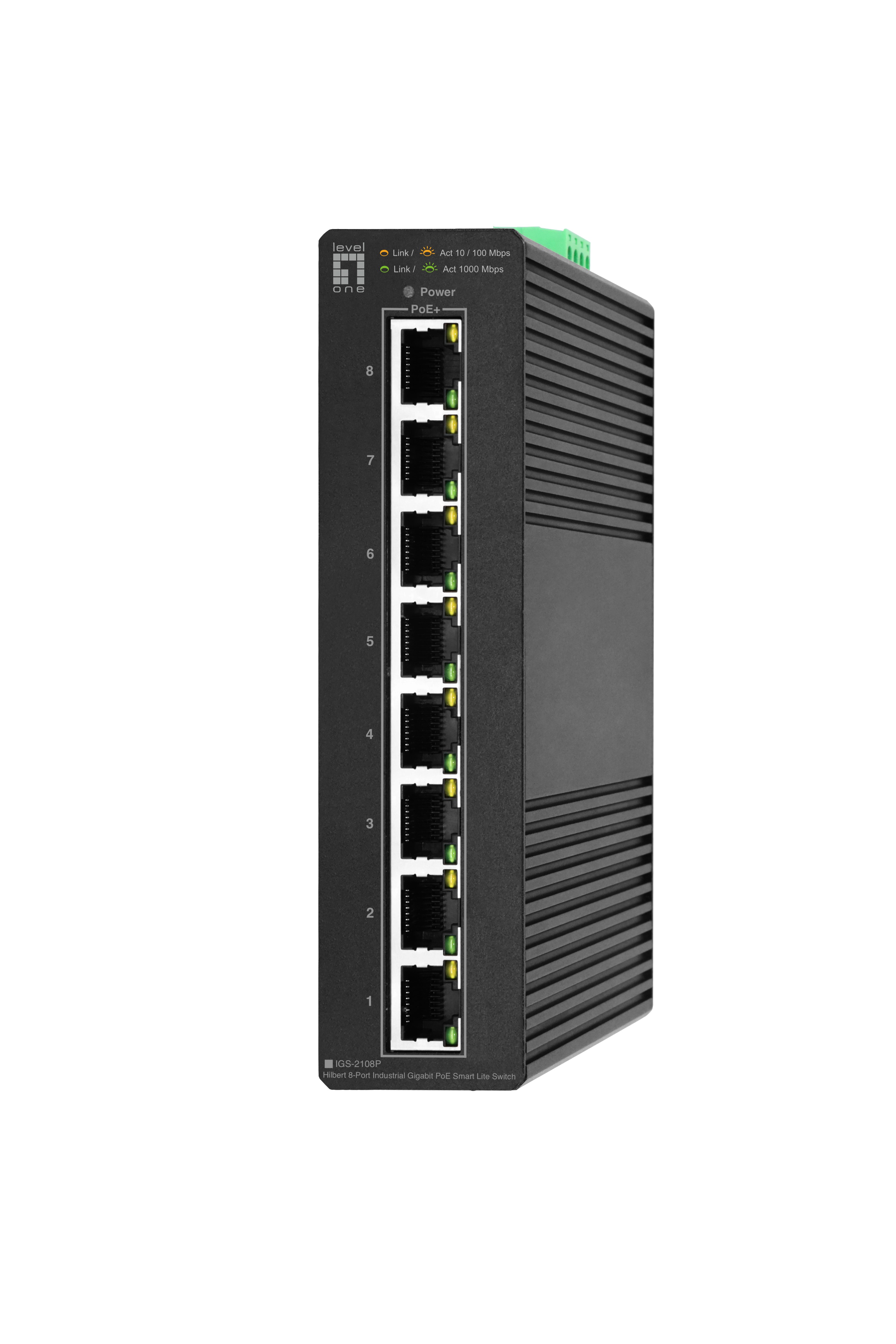 LevelOne Hilbert IGS-2108P Managed Switch 8 Ports PoE Schwarz