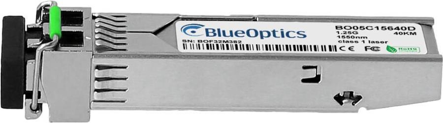 Evertz Scorpion SFP1G-TR15S kompatibler BlueOptics© SFP Transceiver für Singlemode Gigabit Highspeed Datenübertragungen in Glasfaser Netzwerken. Unterstützt Gigabit Ethernet Anwendungen in Switchen, Routern, Storage Systemen und ähnlicher Hardware. BlueOp (SFP1G-TR15S-BO)