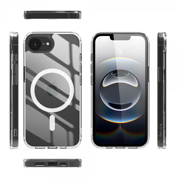 Nevox StyleShell SHOCKFlex MagSafe Handyhülle iPhone 16e 6,1" Transparent