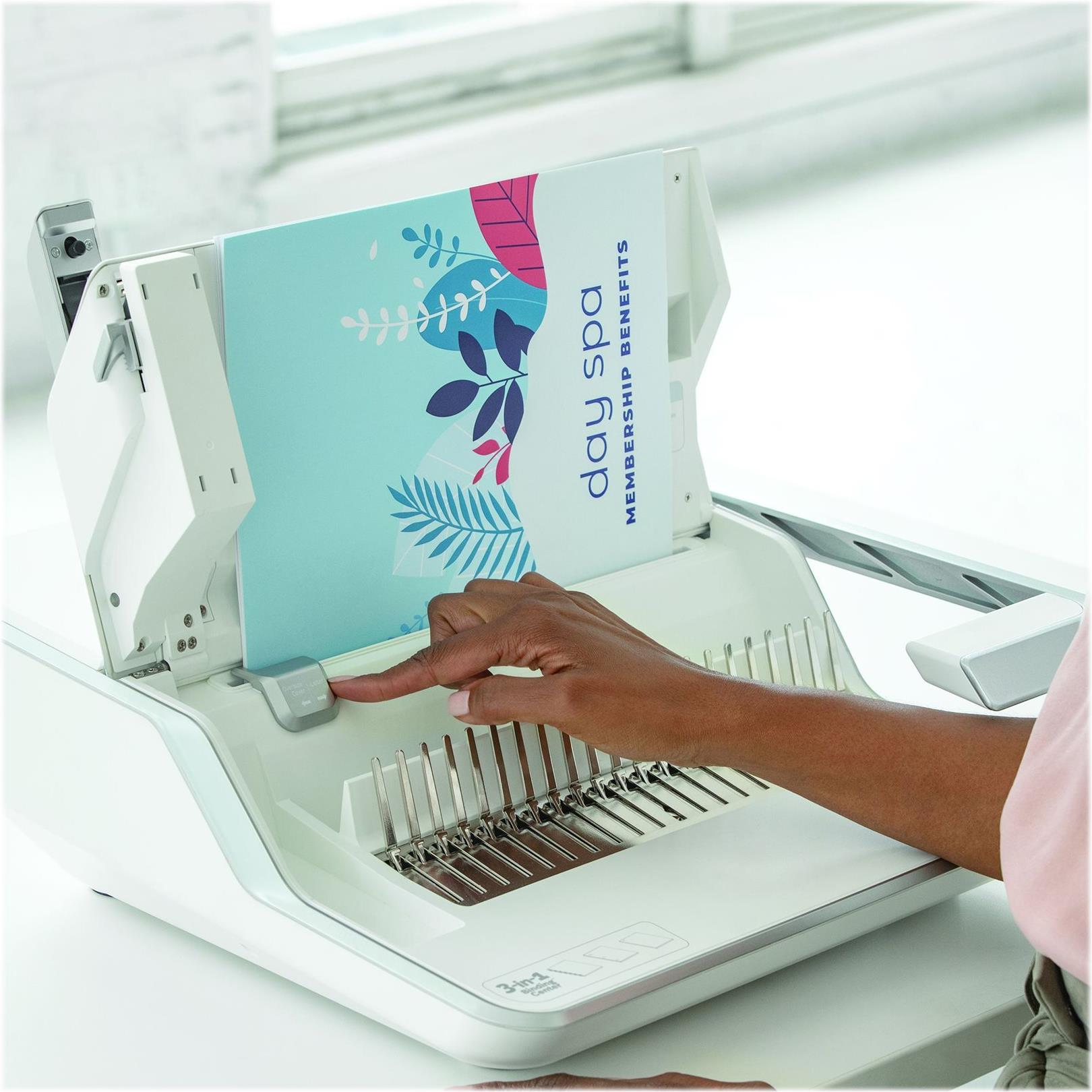 Fellowes Lyra 3-in-1 Binding Center Bindemaschine A4 Grau, weiß