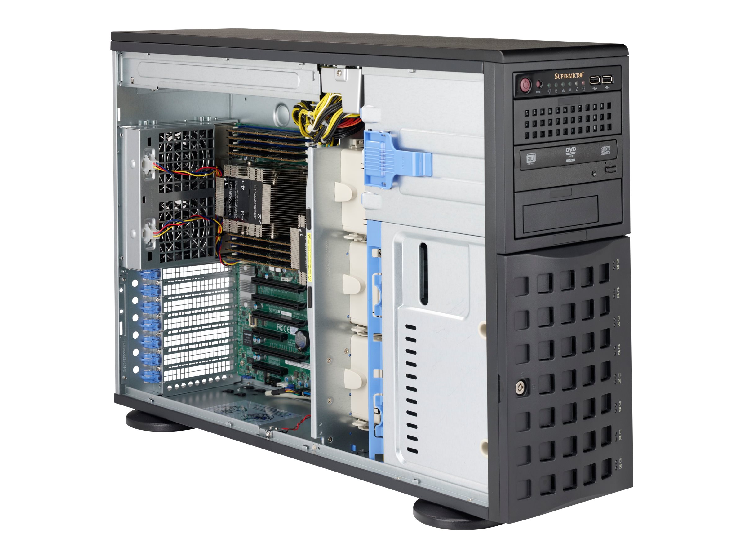 Supermicro SC745 BAC-R1K23B Server-Gehäuse 4U E-ATX 1200 W Schwarz
