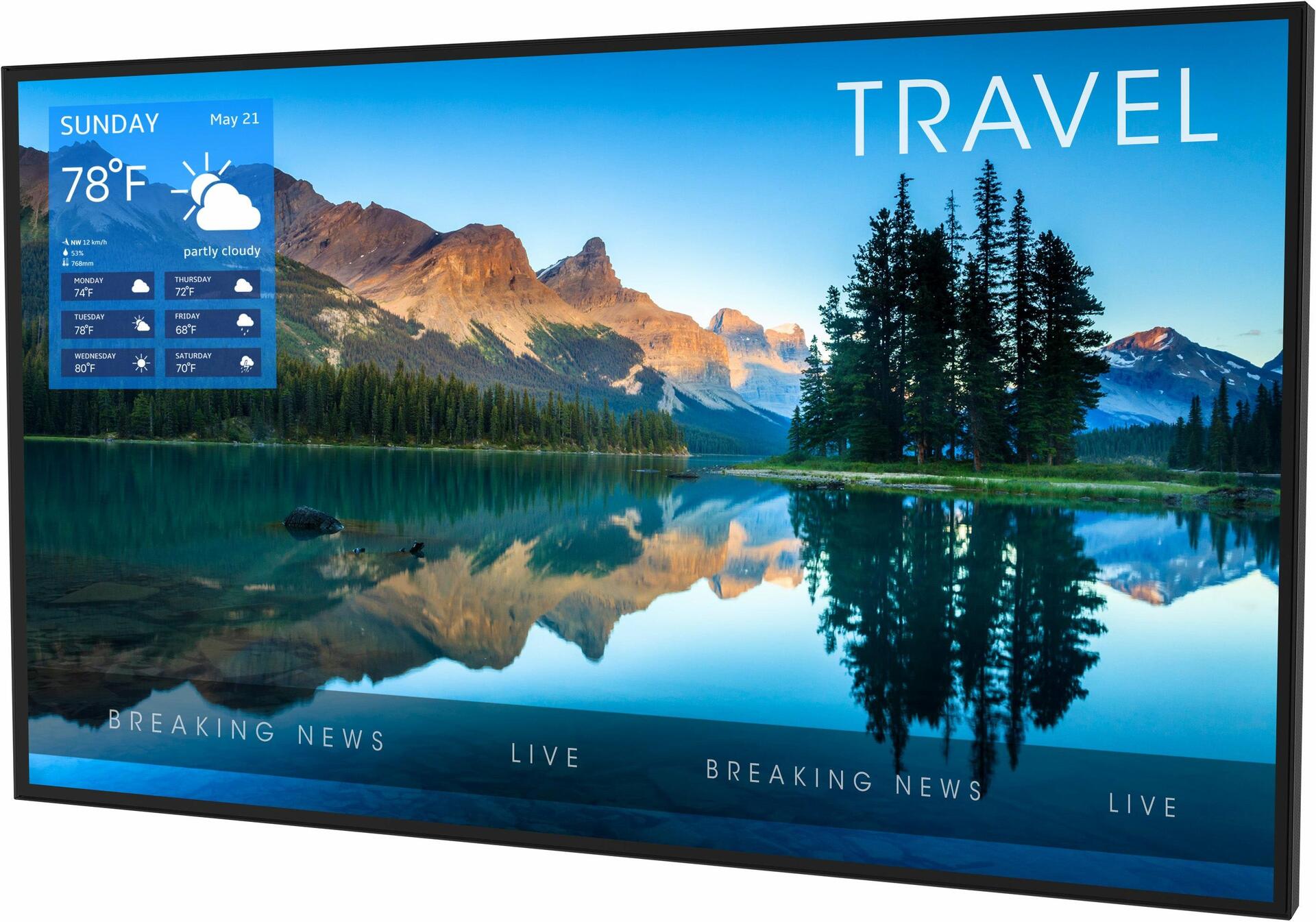 Peerless Xtreme Digital Signage Flachbildschirm 190,5 cm (75") LED 3000 cd/m² 4K Ultra HD Schwarz 24/7 (XHB754-EUK)